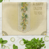 Frohe Ostern für Sie - Antike Postkarte,  Geschirrtuch (Gefaltet)