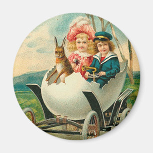 Frohe Ostern für Sie Eierschale Auto Vintage Magnet