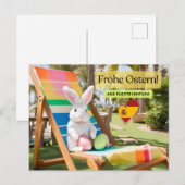 Frohe Ostern Fürteventura Postkarte (Vorne/Hinten)