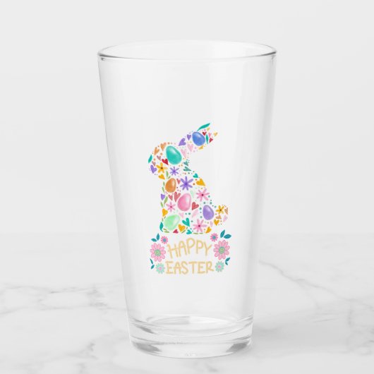 Frohe Ostern Glas (Vorderseite)