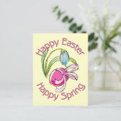 Frohe Ostern, glücklicher Frühling Feiertagspostkarte (Stehend Vorderseite)