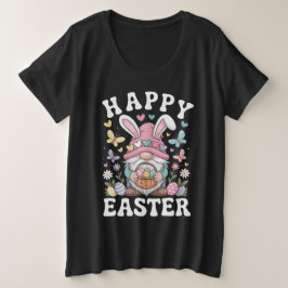 Frohe Ostern Gnom Mit Hasenohren Bunte Eier  Große Größe T-Shirt