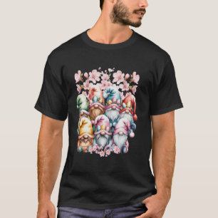 Frohe Ostern Gnome Hallo Frühling Blüten Floral Sa T-Shirt