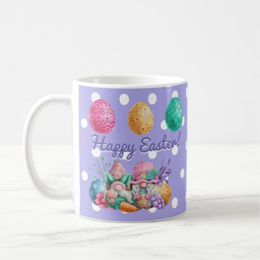 Frohe Ostern Gnome Kaffeetasse (Links)