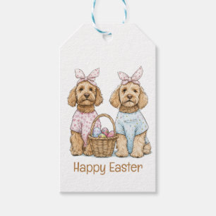 Frohe Ostern Goldendoodle Hunde Geschenkanhänger