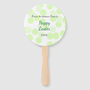 Frohe Ostern graue grüne Tupfen Familienname Fächer