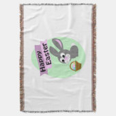 Frohe Ostern! Gray Bunny Decke (Vorderseite Vertikal)