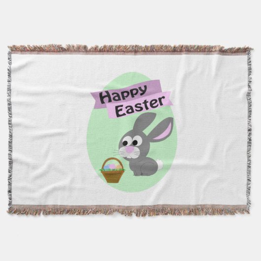 Frohe Ostern! Gray Bunny Decke (Vorderseite)