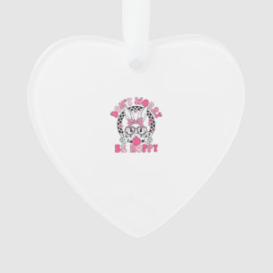 Frohe Ostern Groovy Bunny Gesicht Keine Sorge Sei  Ornament