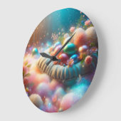 Frohe Ostern! Große Wanduhr (Winkel)