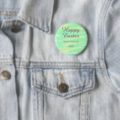 Frohe Ostern grün gelb pastell grau name jahr  Button (Beispiel)