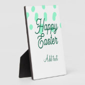 Frohe Ostern grüne Eier Pastell Name Datum einfach Fotoplatte (Seite)