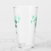 Frohe Ostern grüne Eier Pastell Name Datum einfach Glas (Links)