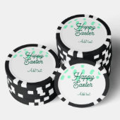 Frohe Ostern grüne Eier Pastell Name Datum einfach Pokerchips (Stapel)