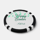 Frohe Ostern grüne Eier Pastell Name Datum einfach Pokerchips (Einzeln)