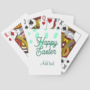 Frohe Ostern grüne Eier Pastell Name Datum einfach Spielkarten