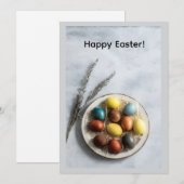 Frohe Ostern Grußkarte Feiertagskarte (Vorne/Hinten)