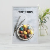 Frohe Ostern Grußkarte Feiertagskarte (Stehend Vorderseite)