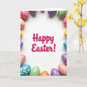 Frohe Ostern Grußkarte Karte (Gelbe Blume)