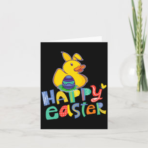 Frohe Ostern Gummiente Hasenohren Ostereier Cu Karte