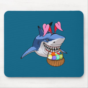 Frohe Ostern Hai Bunny Mit Osterkorb Jungen G Mousepad