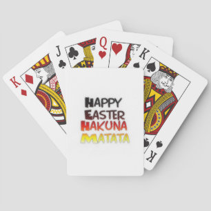 Frohe Ostern: Hakuna Matata Textart Design Spielkarten