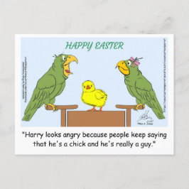 Frohe Ostern! "Harry sieht wütend aus, weil Leute Postkarte