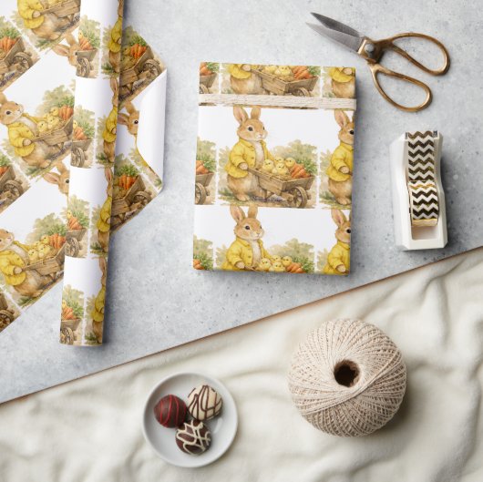 Frohe Ostern Häschen Baby Shower Geschenkpapier (Kunsthandwerk)