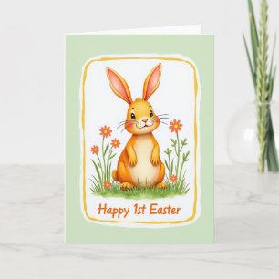 Frohe Ostern Häschen Wiesen Karte