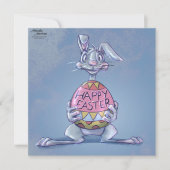 Frohe Ostern Hase Dankeskarte (Vorderseite)