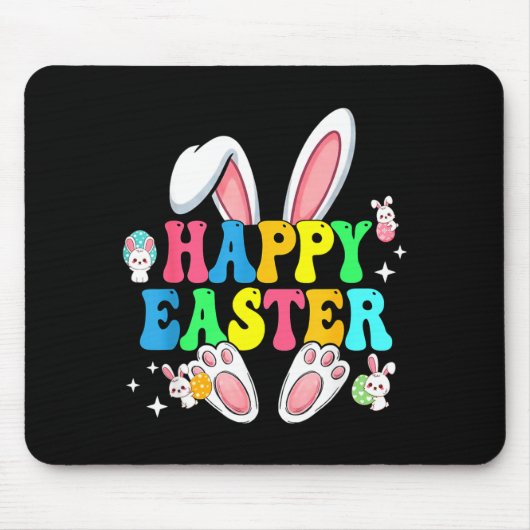 Frohe Ostern Hase Frühling Ostern Ei Ostertag Mousepad (Vorne)