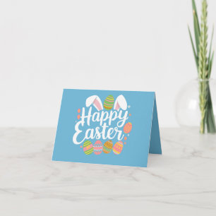 Frohe Ostern Hase Kaninchen Ei Feiertag  Karte