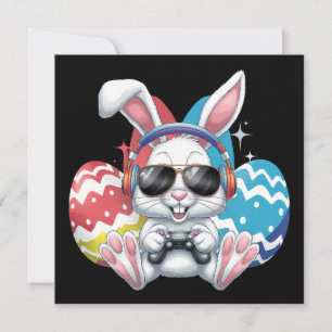 Frohe Ostern Hase Kaninchen Gaming Gamer Spiele Einladung