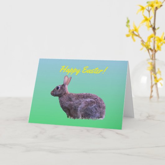Frohe Ostern Hase Karte (Gelbe Blume)