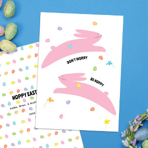 Frohe Ostern Hase Moderne Minimalistische Ostern Feiertagskarte