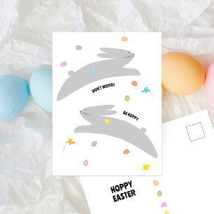 Frohe Ostern Hase Moderne Minimalistische Ostern Feiertagspostkarte
