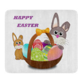 "FROHE OSTERN" HASE SCHNEIDEBRETT (Vorderseite)