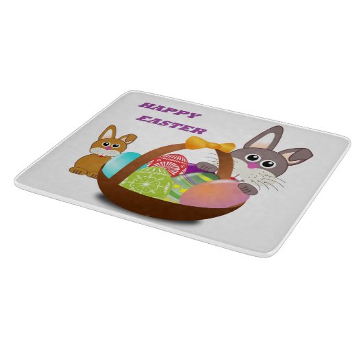 "FROHE OSTERN" HASE SCHNEIDEBRETT (Ecke)