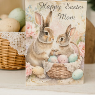 Frohe Ostern Hasen für Mama Feiertag  Feiertagskarte