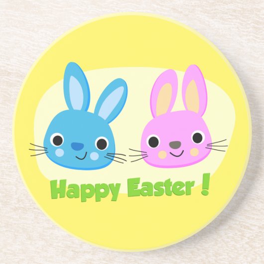 "FROHE OSTERN" HASEN GETRÄNKEUNTERSETZER (Vorne)
