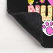 Frohe Ostern Hasenohren Stethoskop floral Mousepad (Ecke)