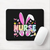 Frohe Ostern Hasenohren Stethoskop floral Mousepad (Mit Mouse)