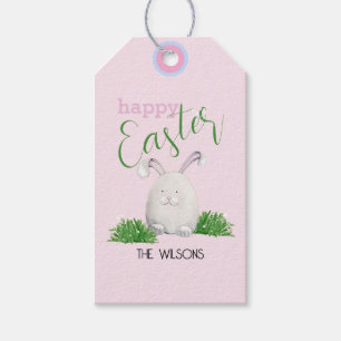 Frohe Ostern Haustier Hase Wasserfarben Illustrati Geschenkanhänger