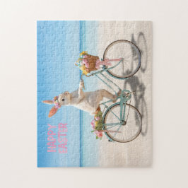 Frohe Ostern Hilton Head Island Fahrrad am Strand Puzzle