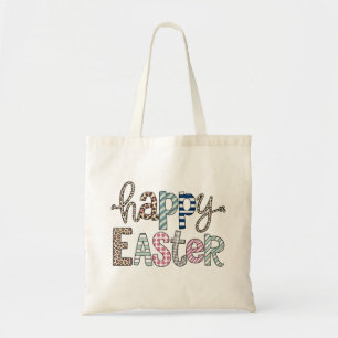 Frohe Ostern Hübsche Blumenhase Frühling Leopard Tragetasche