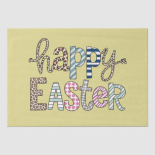 Frohe Ostern Hübsche Florale Hasen Frühling Leopar Seidenpapier