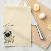 Frohe Ostern, Hund Geschirrtuch (Viertel Falte)