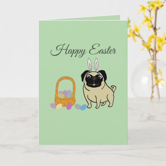 Frohe Ostern, Hund Karte (Gelbe Blume)