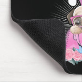 Frohe Ostern Hund Lustiger Pug Hase _1  Mousepad (Ecke)