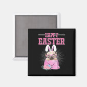 Frohe Ostern Hund Lustiger Pug Hase Magnet (Vorderseite/Rückseite)